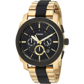 Correa de reloj Fossil FS5261 Acero inoxidable Chapado en oro 24mm